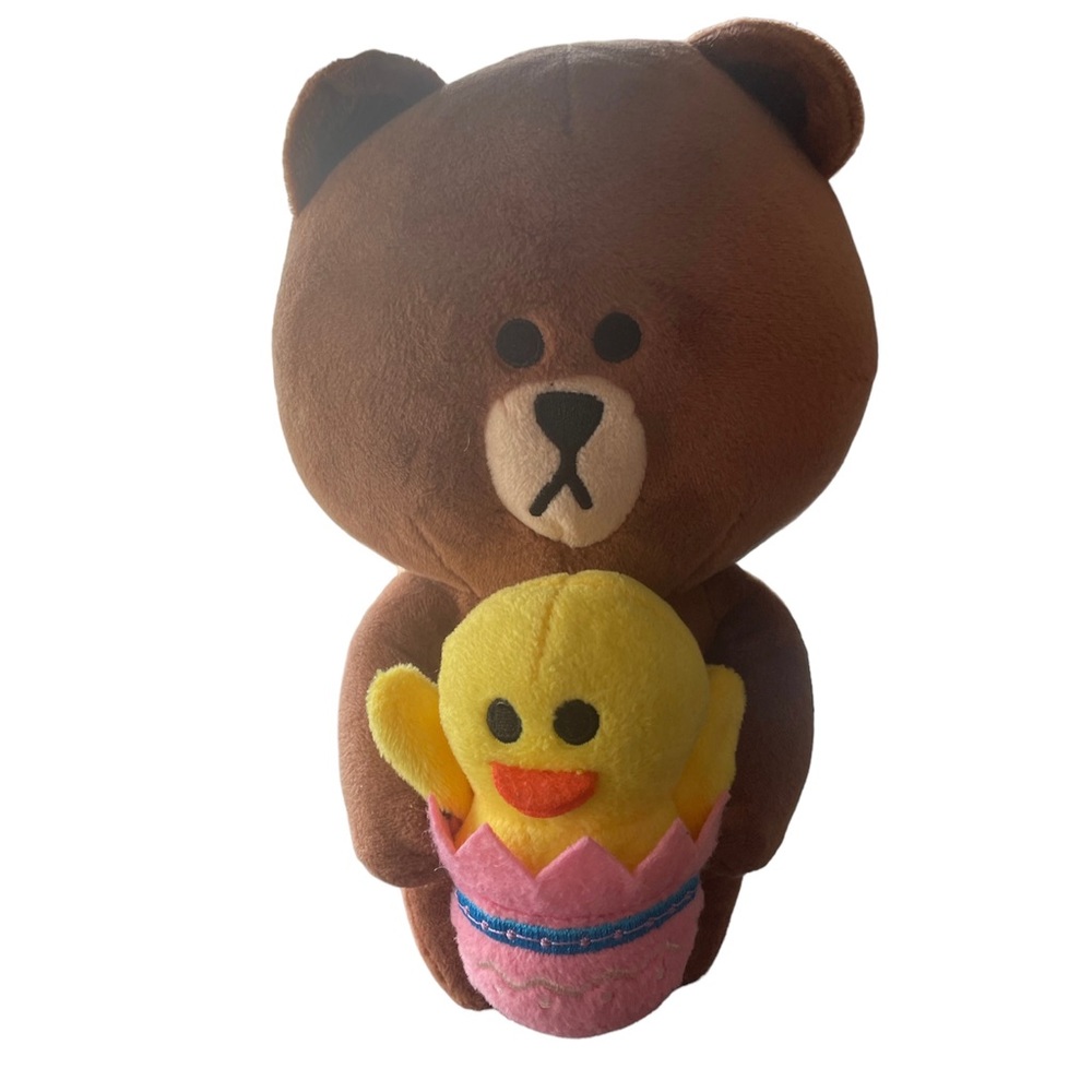 LINE Friends Brown Bear Plush - Easter version